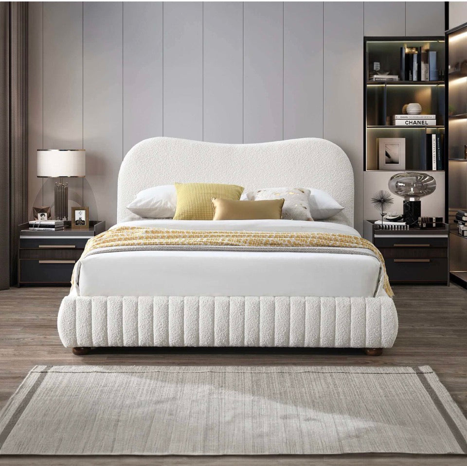 The Amara Bouclé Bed