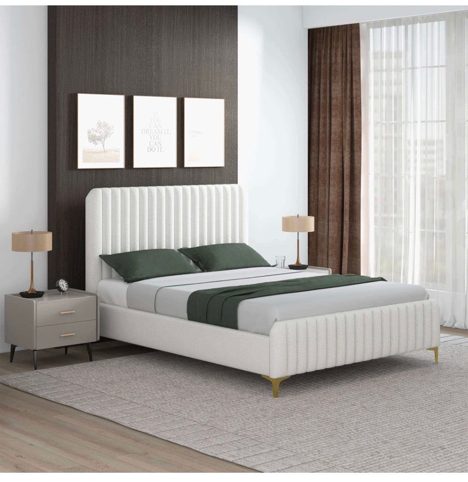 Aurelia Bouclé Platform Bed - Product details