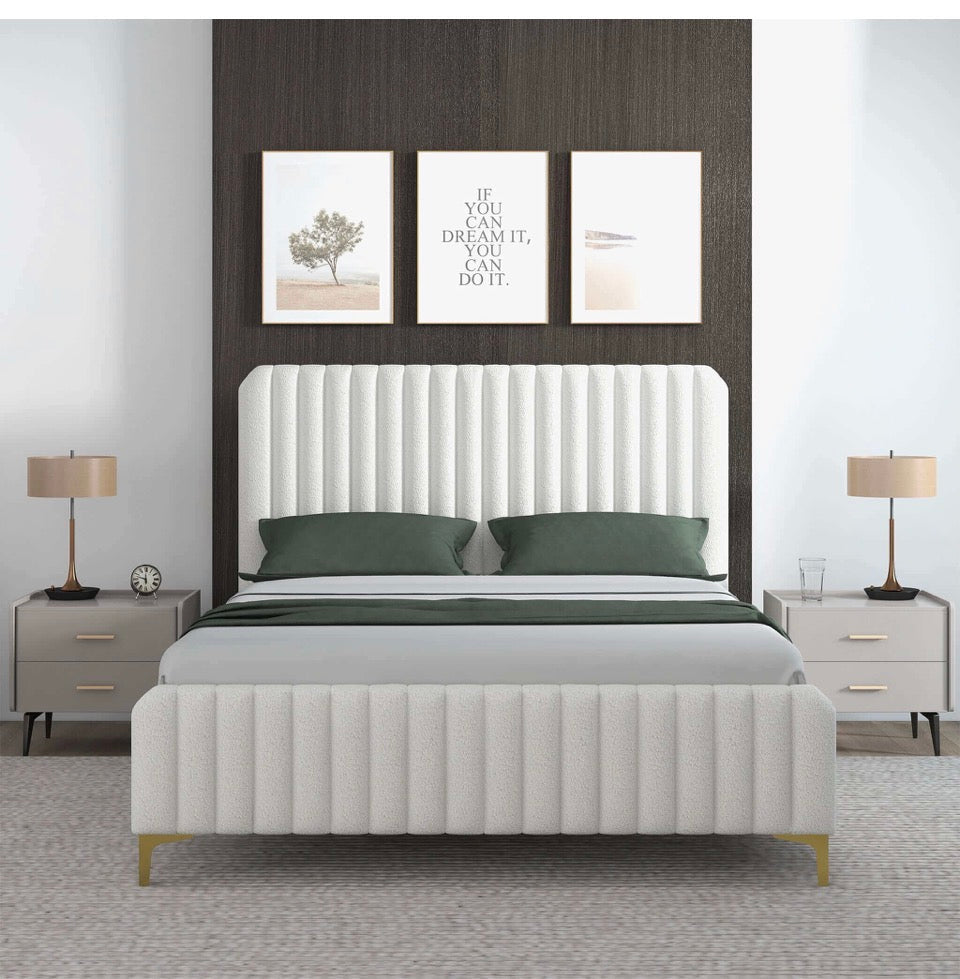 Aurelia Bouclé Platform Bed - Shipping dimensions