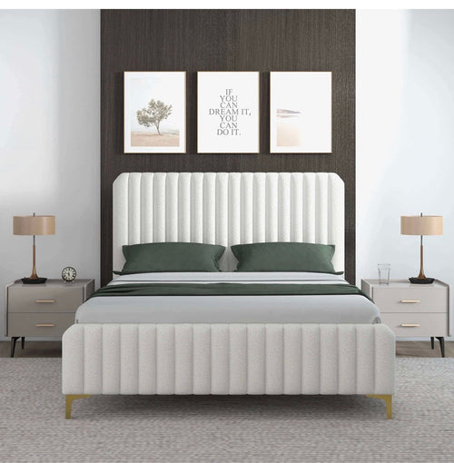 Aurelia Bouclé Platform Bed - Shipping dimensions