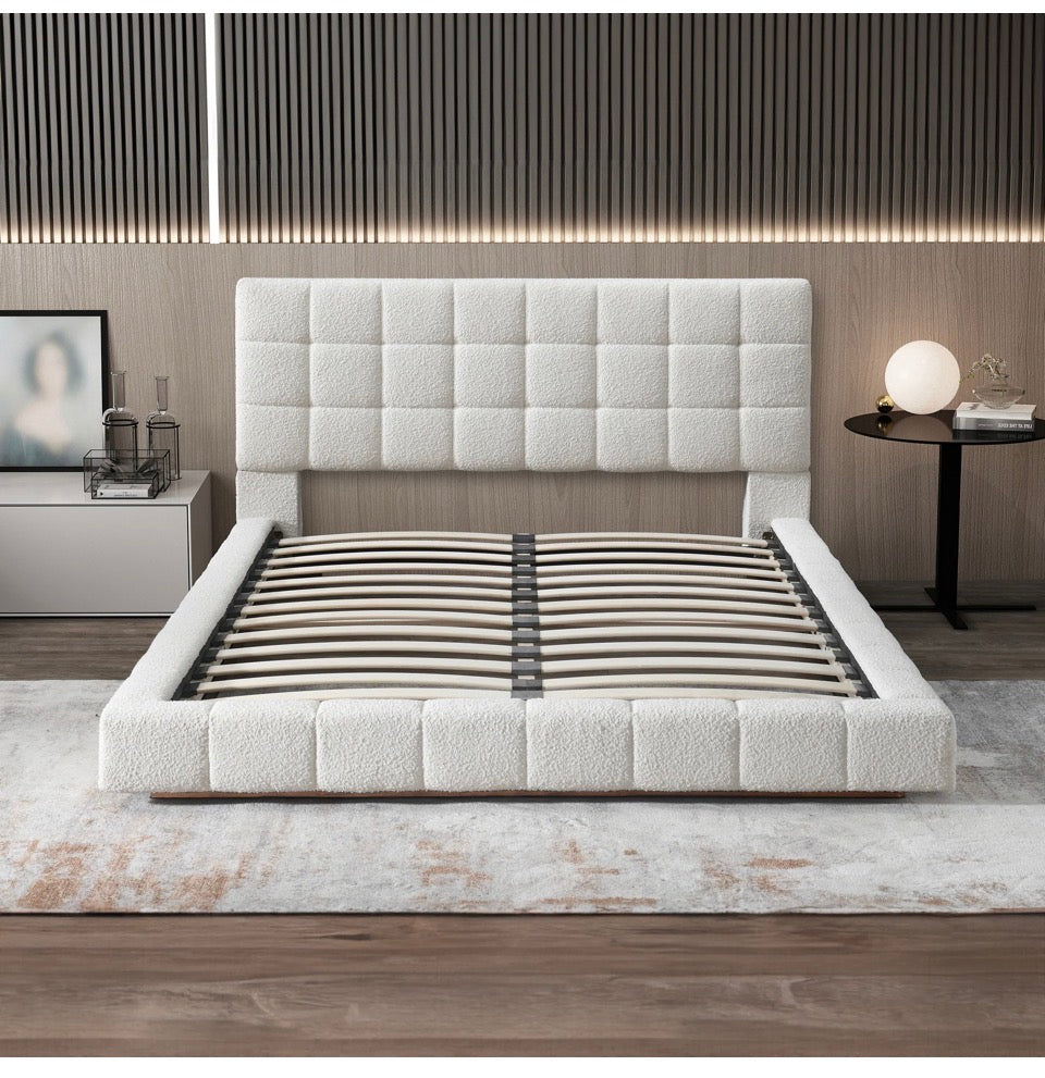 Élan Boucle Bed - Bedroom setting with warm lighting