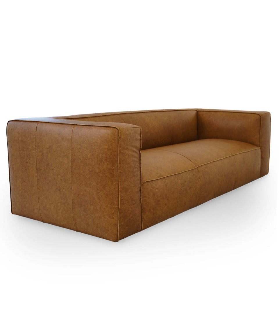 The Kensington™ Genuine Leather Sofa - Seat Detail Close-Up