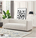 The Celeste Sofa – Luxury Beige Bouclé, front view