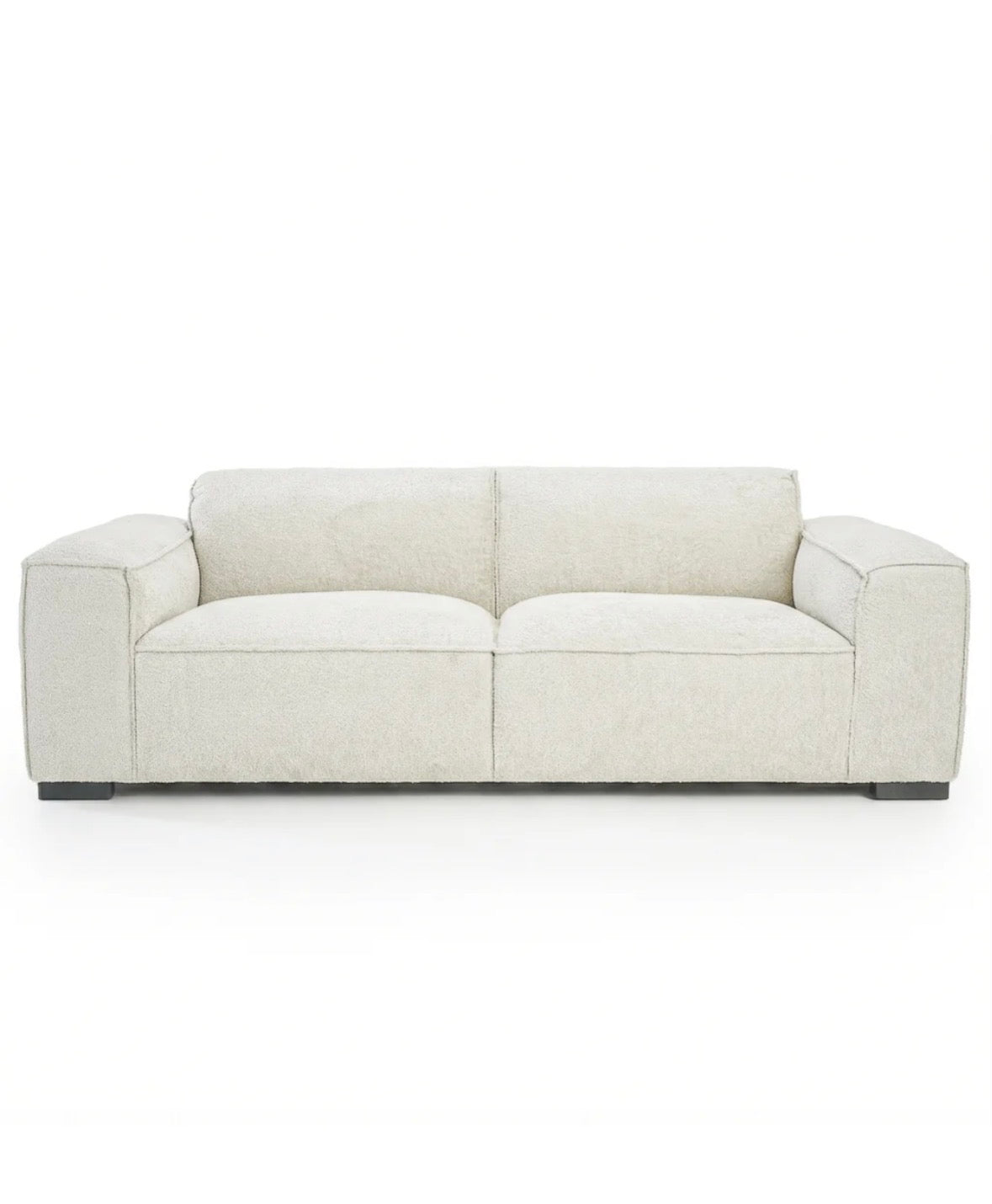 The Aspen sofa front view on white background