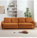 The Sienna sofa front view in a styled living room