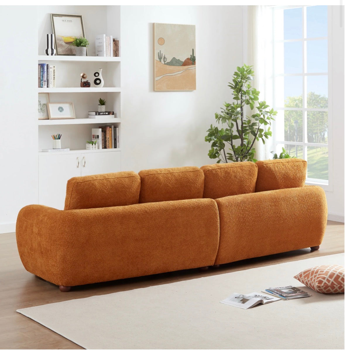 Close-up of The Sienna solid wood leg detail