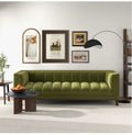 The Emerald green velvet sofa - angled view