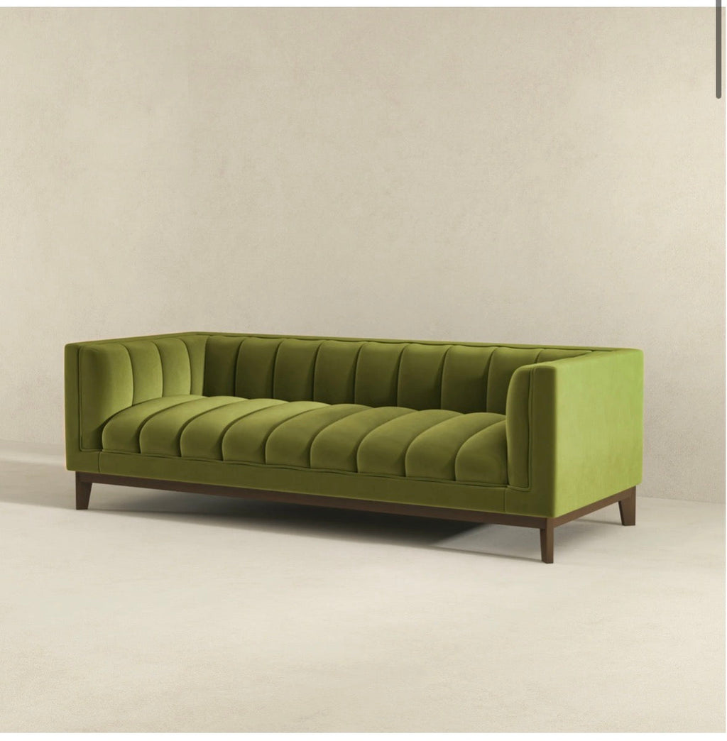 The Emerald green velvet sofa - lifestyle room setting