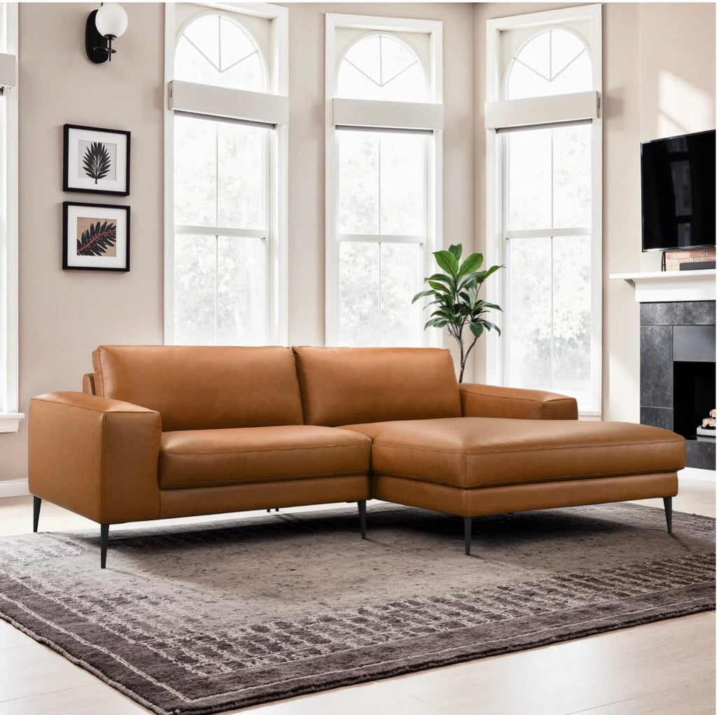 The Camden Chaise Sectional — close-up of arm and seat detail
