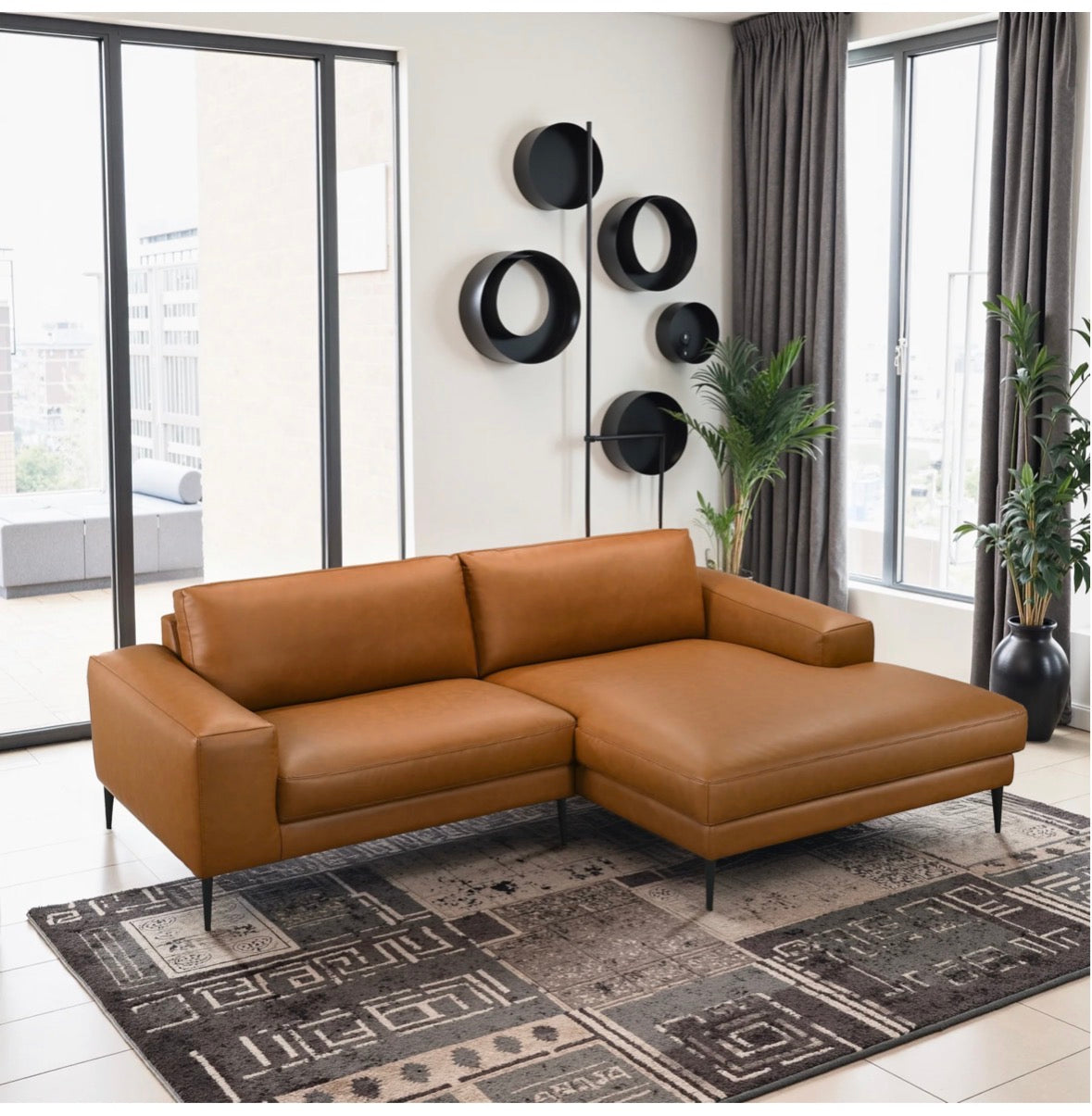 The Camden Chaise Sectional — angled lifestyle view
