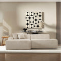 The Marlowe Cream Corduroy Sectional – living room view